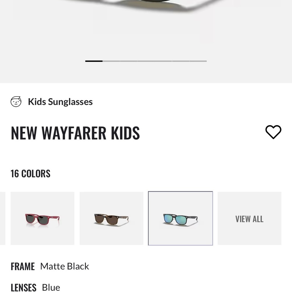 Ray-Ban Junior Wayfarer Black Frame Sunglasses - Picture 7 of 7